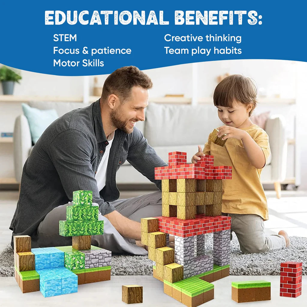 BLOQUES DE CONSTRUCCIÓN MAGNETICOS PARA APRENDIZAJE