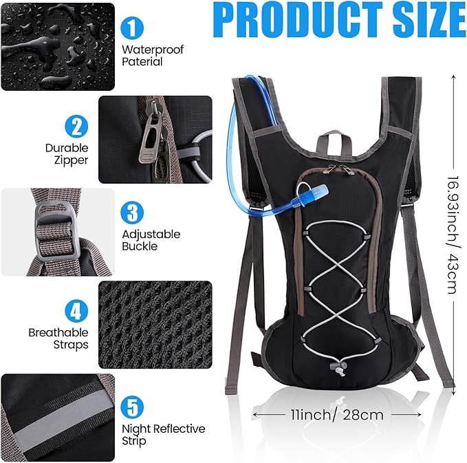 🎒🚵‍♂️ WESITI – PACK DE 2 MOCHILAS DE HIDRATACIÓN CON DEPÓSITO DE 2L 💦🏃‍♂️
