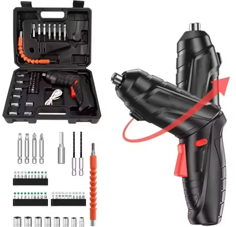 🔄 Destornillador Eléctrico Dual 3.6V ✨ ¡Llega a cada rincón con su Set x47 Piezas! 🛠️💥