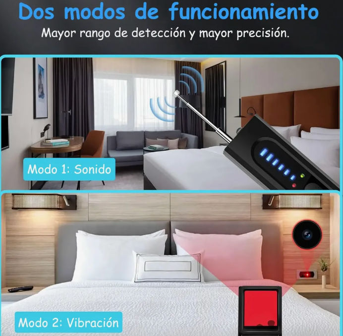 🚫 Evita Ser Espiado – Detector de Cámaras Ocultas 9 en 1 🔍🚨