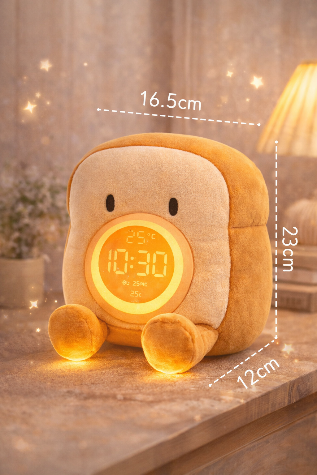 ⏰ Reloj Despertador de Peluche con Luz Nocturna y Alarma Inteligente 🧸✨