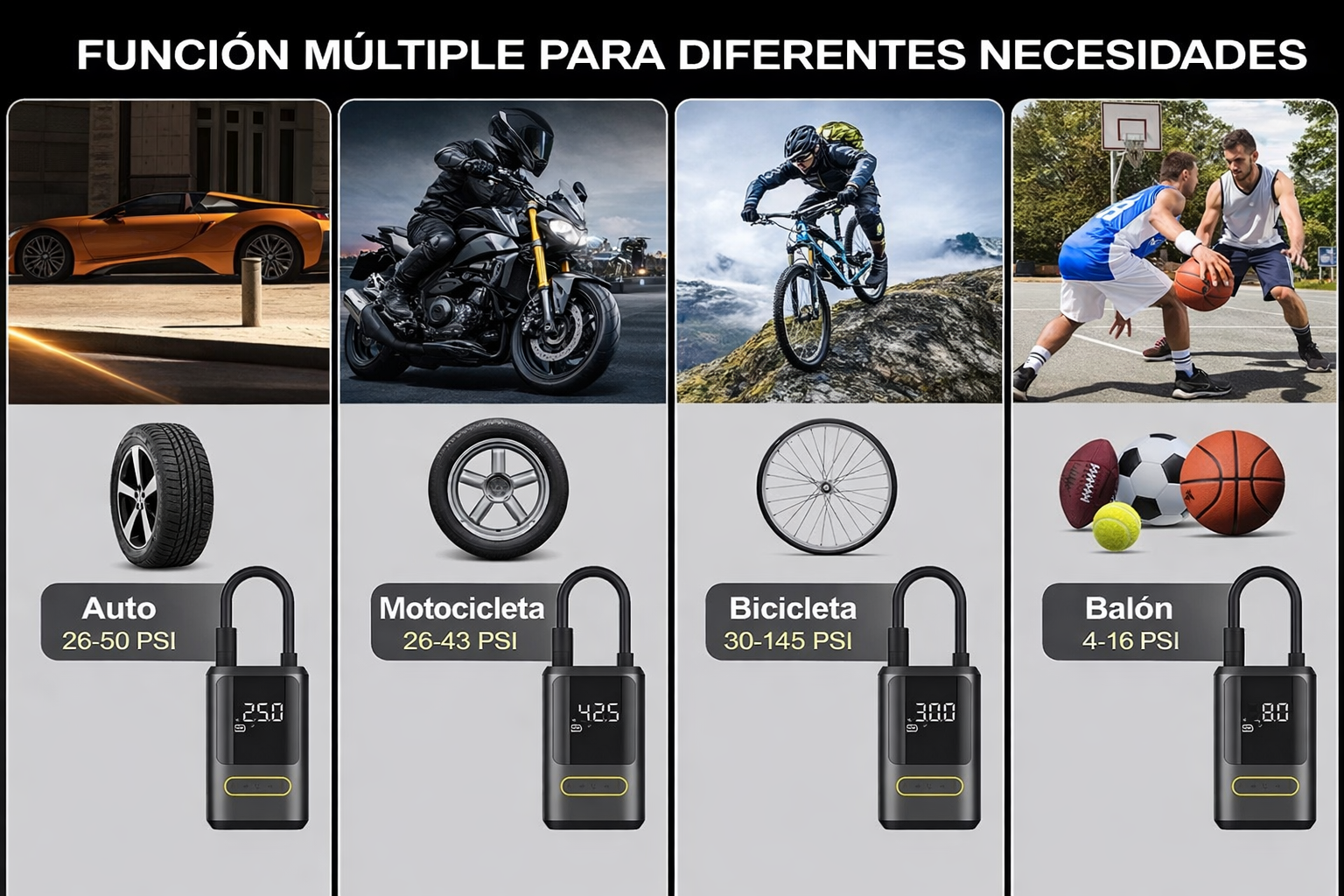 COMPRESOR DE AIRE PORTÁTIL PRO 150 PSI 🚗