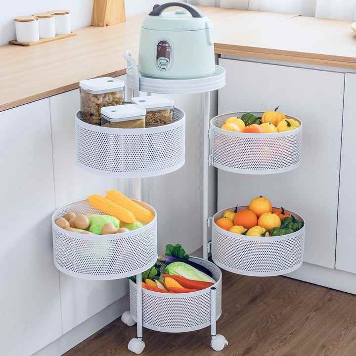 ESTANTE GIRATORIO MULTICAPA PARA VERDURAS