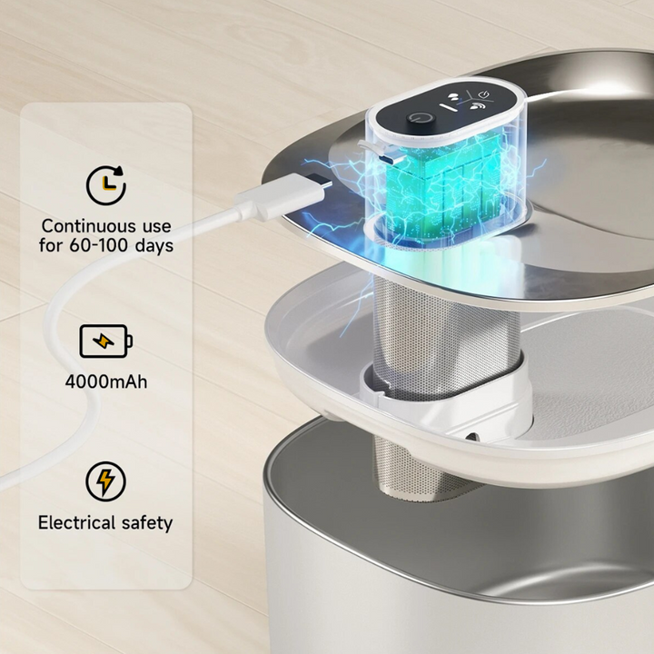 FUENTE DE AGUA INALÁMBRICA PARA GATOS
